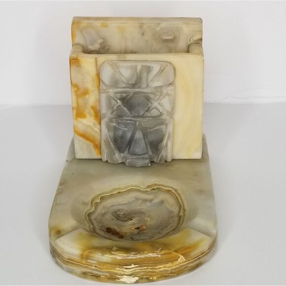 Aztec Onyx Natural Stone Ashtray - Picture 1 of 10
